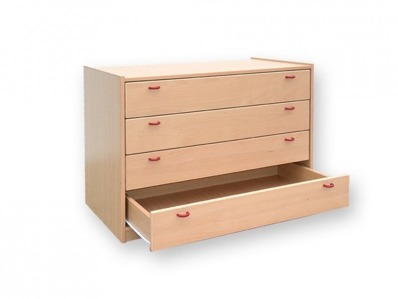 Papierkast 60 cm. diep 4 laden