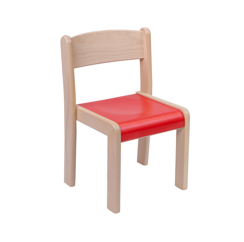 Houten HPL stapelstoel kleur