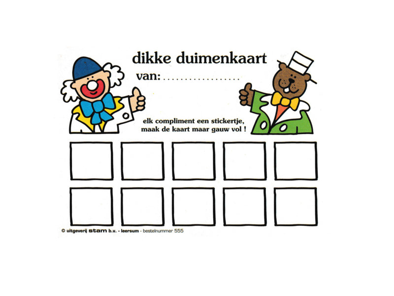 Dikke Duimenkaart clowns