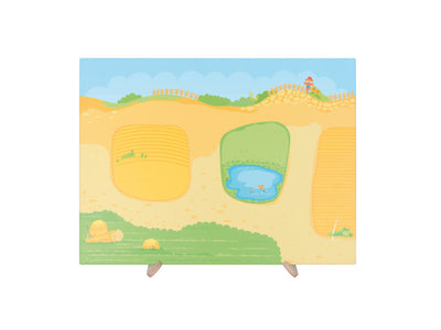 Mega magneetbord op het land