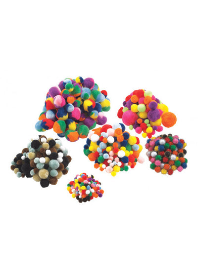 Pompons klassenpak assorti 700 stuks