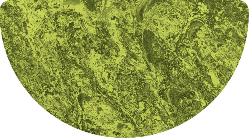 Stil tafelblad Plus, halfrond, 60 x 120 cm - groen