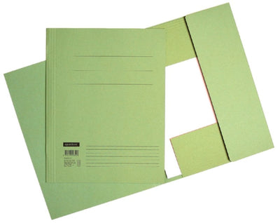50x Aktemappen 3 kleppen folio 320gr groen