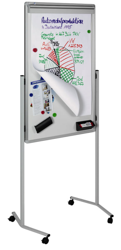 Multiboard met grijs prikbord 120x76