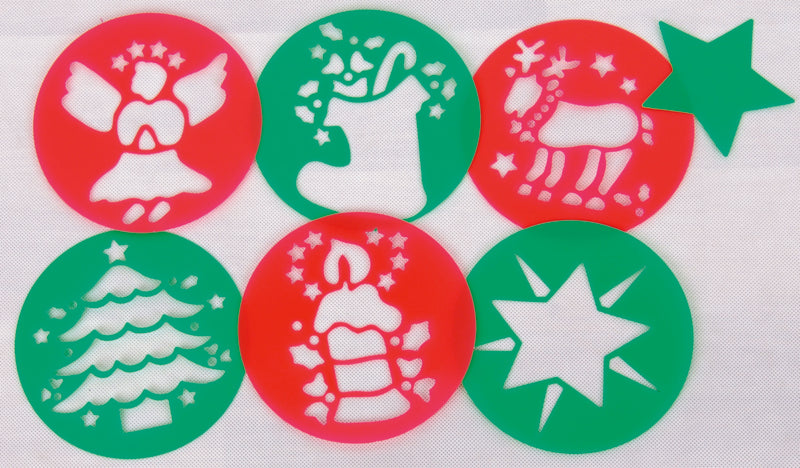 Sjablonen diam 15cm - Kerst