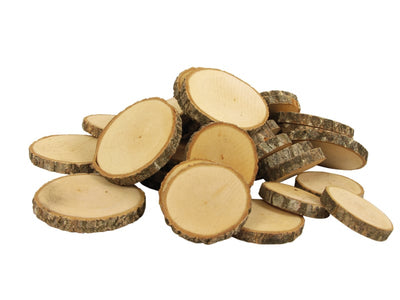 Houten schijfjes groot