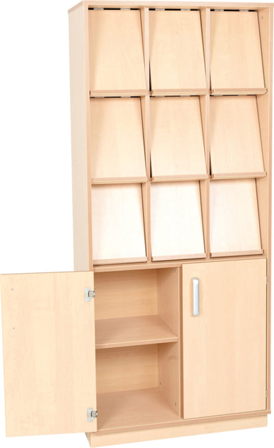 Flexi boekenkast met presentatieruimte