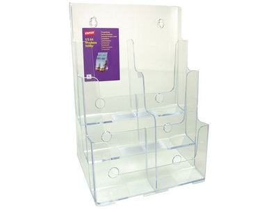 Staples Folderhouder, 1/3 A4, 6 Vakken, Transparant