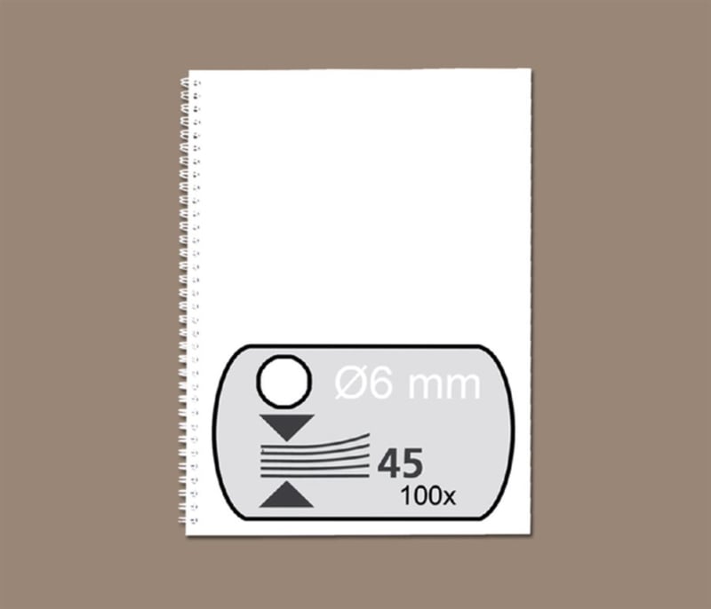 Draadrug Fellowes 8mm 34-rings A4 zwart 100struks