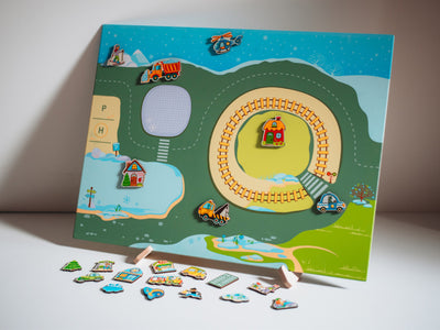 Mega magneetbord de winter
