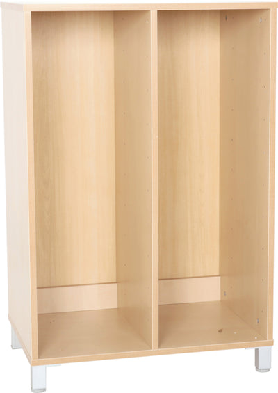 L kast voor plastic bakken - 2 rijen - met poten