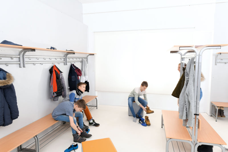 Wachtruimte zitje 40x40x40cm - Grijs/oranje