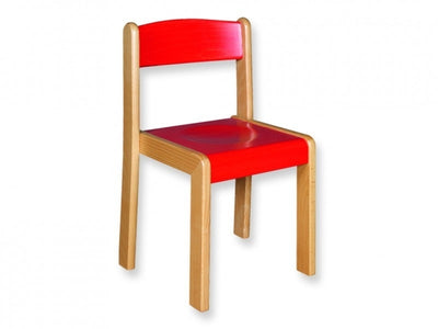 Houten stapelstoel kleur
