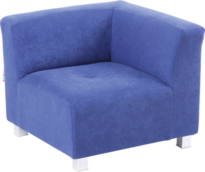 Flexi hoekbank, zithoogte 25 cm, blauw