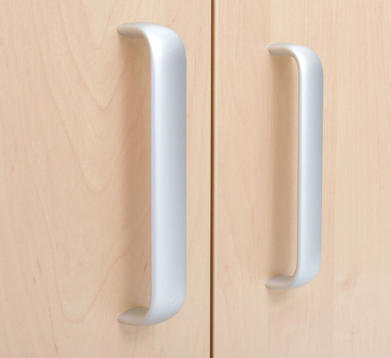 Flexi-kasten S met legbord, smal - met plint, berken deuren met slot