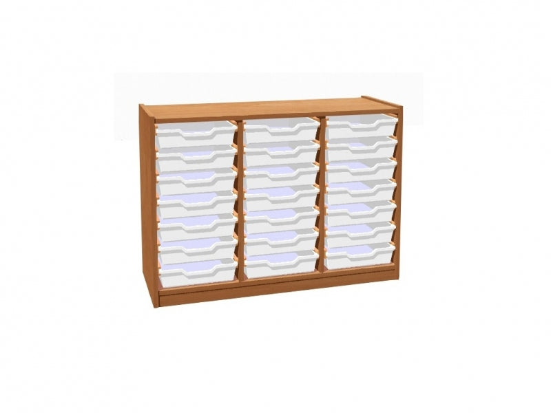 Kast met 3 x 7 bakken