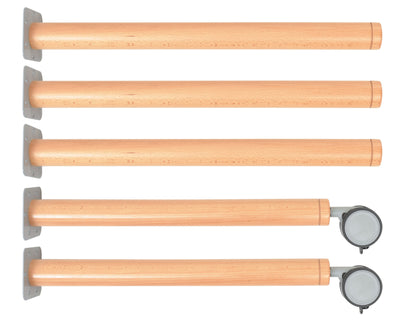 Set van 5 poten voor Flexi vijfhoekige tafelbladen - hoogte: 46 cm