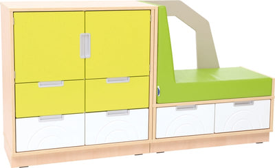 Quadro - set - auto 180 °, esdoorn / wit ( lichte beschadiging)