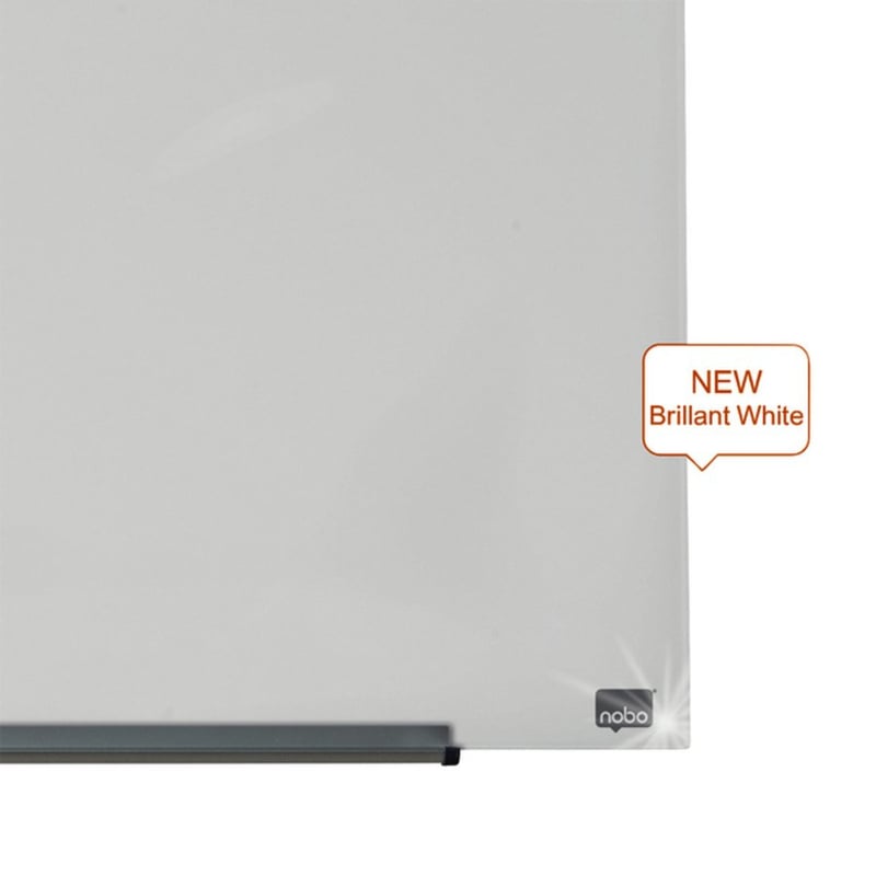 Glasbord Nobo Diamond 99,3x55,9cm wit