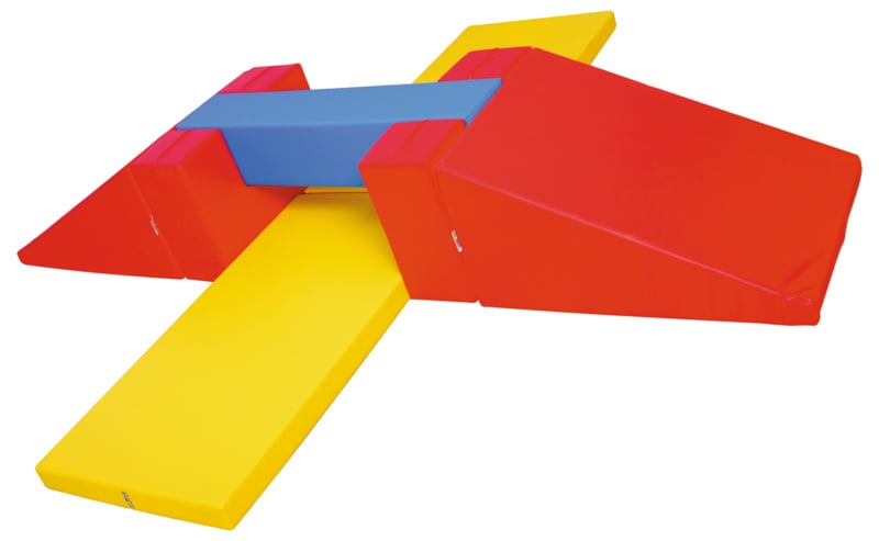 Foam kubus met gat 60x60cm - Geel