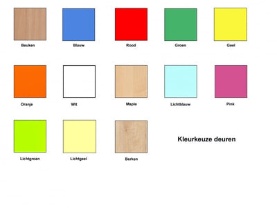 Kast met deuren en 4 bakken