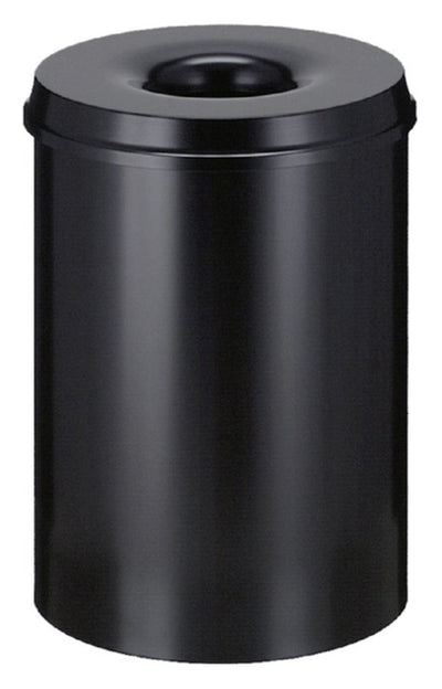 Papierbak met vlamdover Vepabins 30 liter zwart