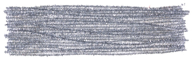 Chenilledraad 50 cm. metallic zilver 6 mm 100 stuks