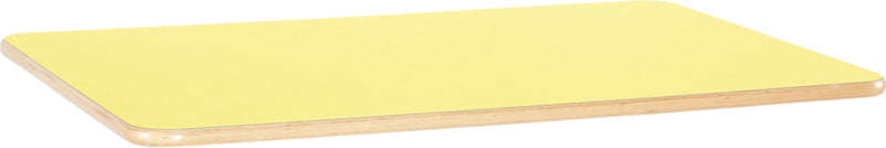Rechthoekig Flexi tafelblad 120x80cm geel los