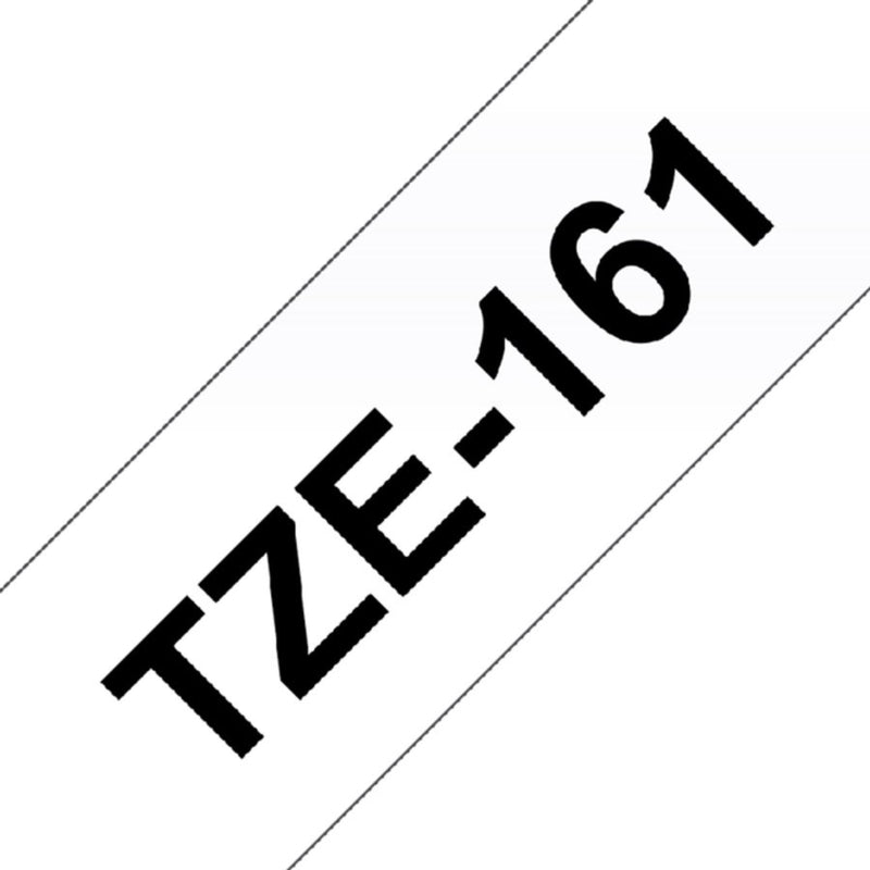 Labeltape Brother P-touch TZE-161 36mm zwart op transparant