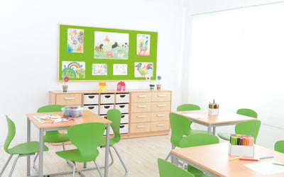 Prikbord 100 x 200 cm - lichtgroen