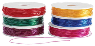 Elastisch rijgdraad 1mm 6 kleuren 6 x 9 meter op rol