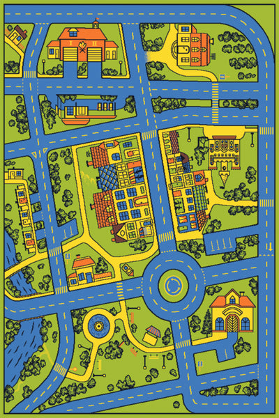 Verkeersmat 200x300cm -Stad
