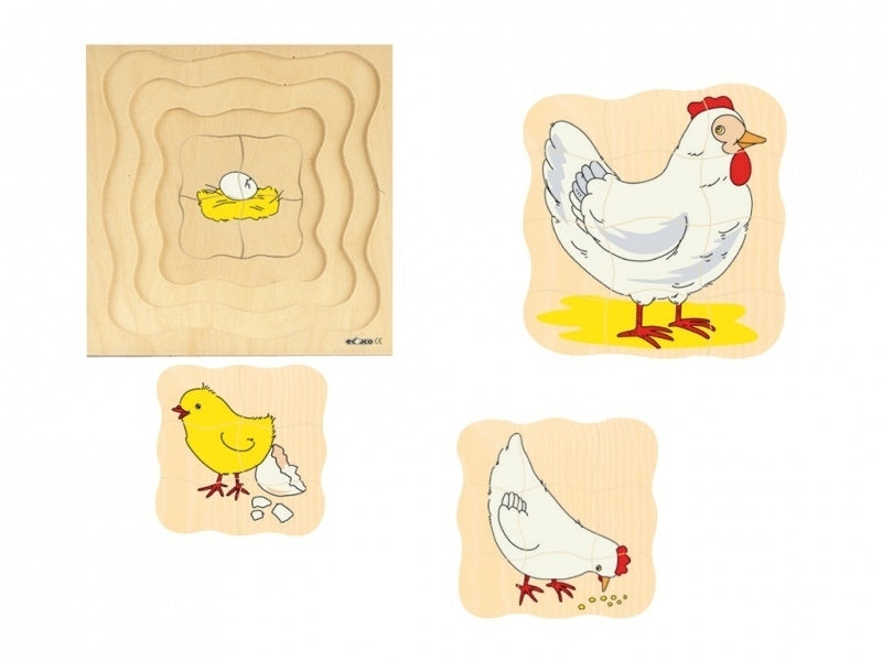 Puzzel De Kip (Groeipuzzel)