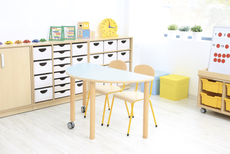 Set van 4 mix poten voor Flexi tafelbladen - hoogte: 64 cm