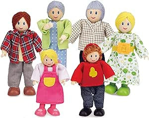 Poppenhuis accessoires | HAPE | familie lichte huidskleur