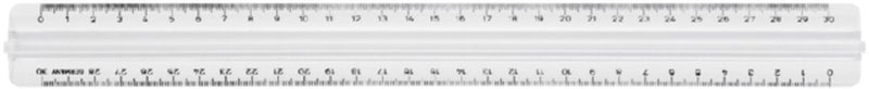 Liniaal M+R 1330 300mm met handgreep transparant