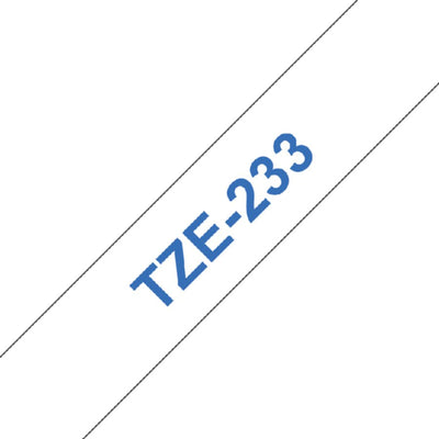 Labeltape Brother P-touch TZE-233 12mm blauw op wit