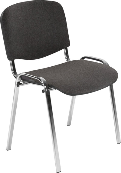 Vergaderstoel Yaro chroom, grijze stof