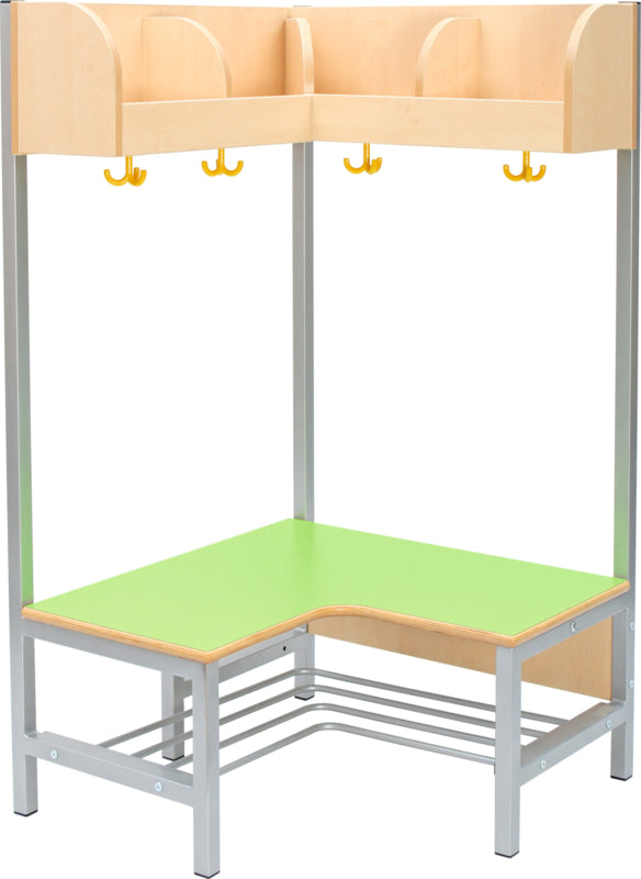 Flexi hoekgarderobe 4, zithoogte 26 cm., groen