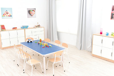Stil tafelblad Plus, rechthoekig, 80 x 140 cm - blauw