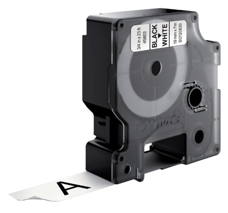 Labeltape Dymo 45803 D1 720830 19mmx7m zwart op wit