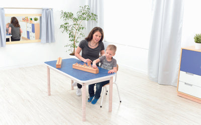 Stil tafelblad Plus, rechthoekig, 80 x 160 cm - blauw