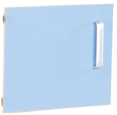 Deur voor kast S met scheidingswand links - licht blauw