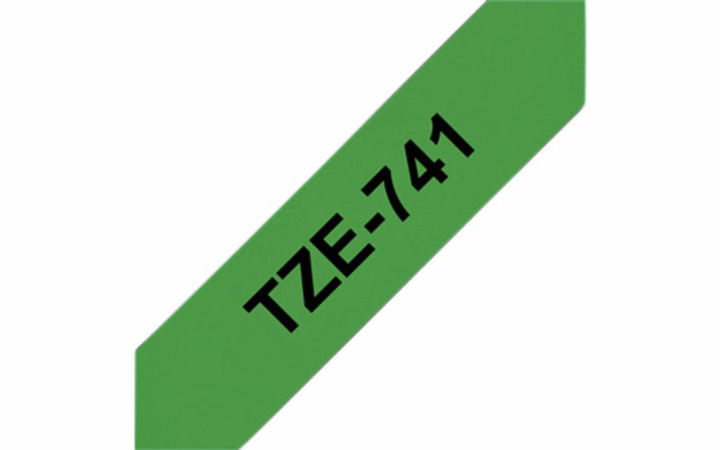 Labeltape Brother P-touch TZE-741 18mm zwart op groen