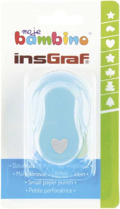 Punch klein diam.1cm blauw - Hart