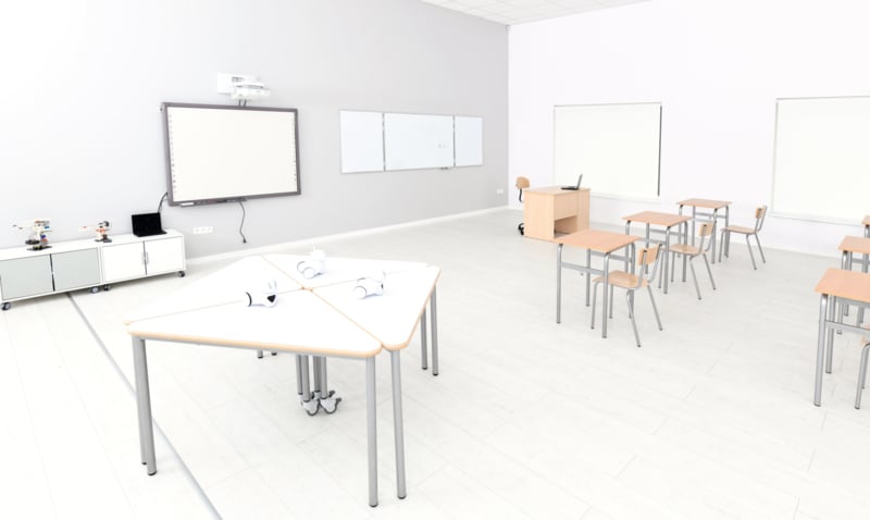 Verplaatsbare Milan-tafel, driehoekig, maat 6 - HPL Beuken