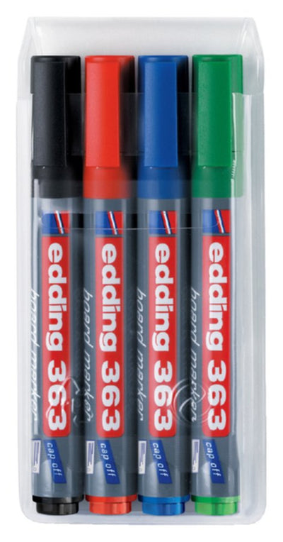 Viltstift edding 363 whiteboard beitel ass 1-5mm etui à 4st