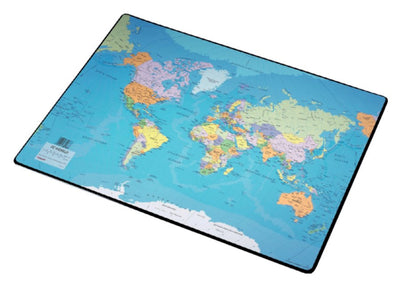 Onderlegger Esselte 40x53cm met wereldkaart Nederlands