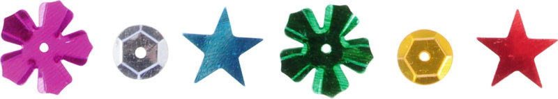 Glanzende confetti, bloemen en sterren