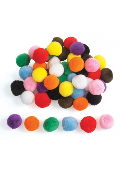 Pompons jumbo assorti 50 mm 50 stuks